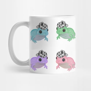 Colorful Frogs in Cowboy Hats Mug